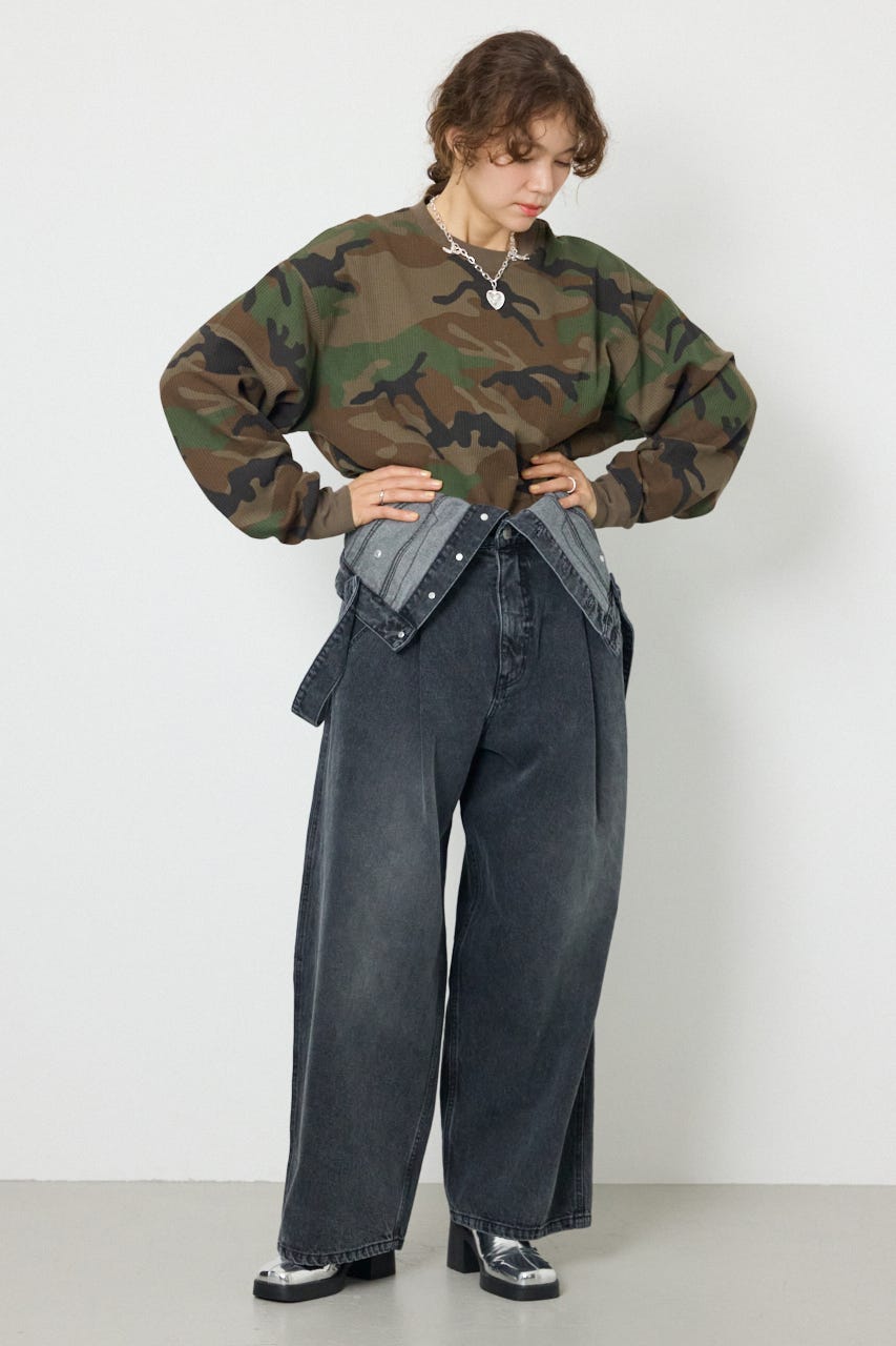 2WAYデニムサロペット BLK S