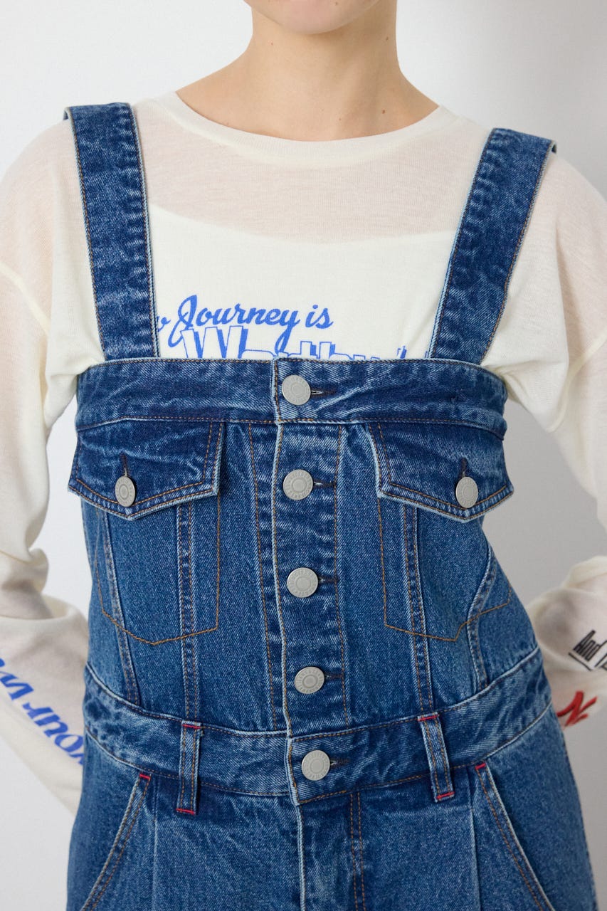 【SS先行アイテム】2WAYデニムサロペット BLU S