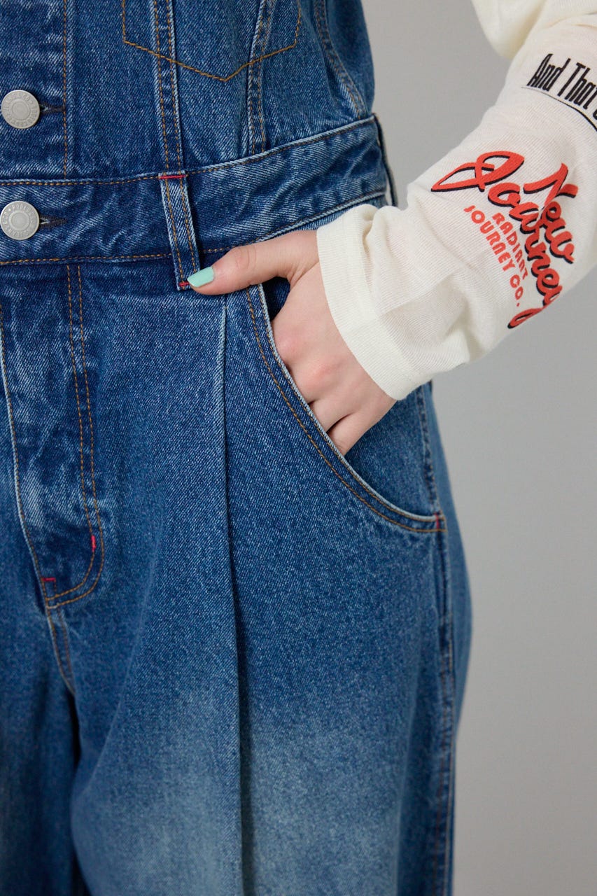 【SS先行アイテム】2WAYデニムサロペット BLU S