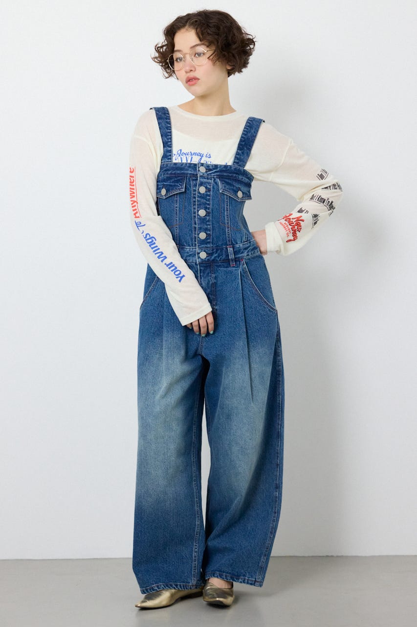 【SS先行アイテム】2WAYデニムサロペット BLU S