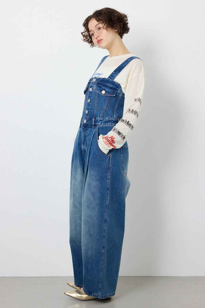 【SS先行アイテム】2WAYデニムサロペット BLU S