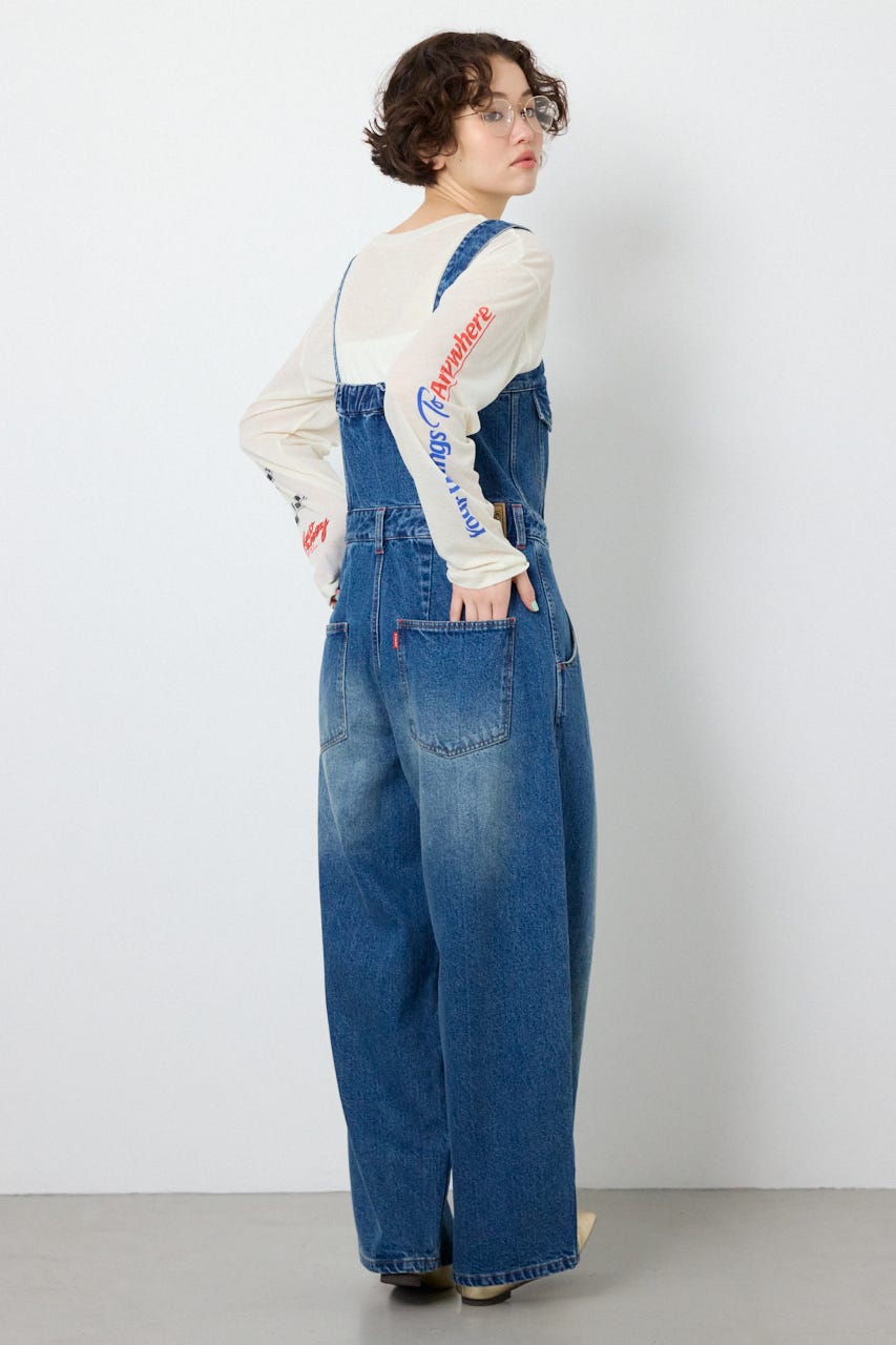 【SS先行アイテム】2WAYデニムサロペット BLU S