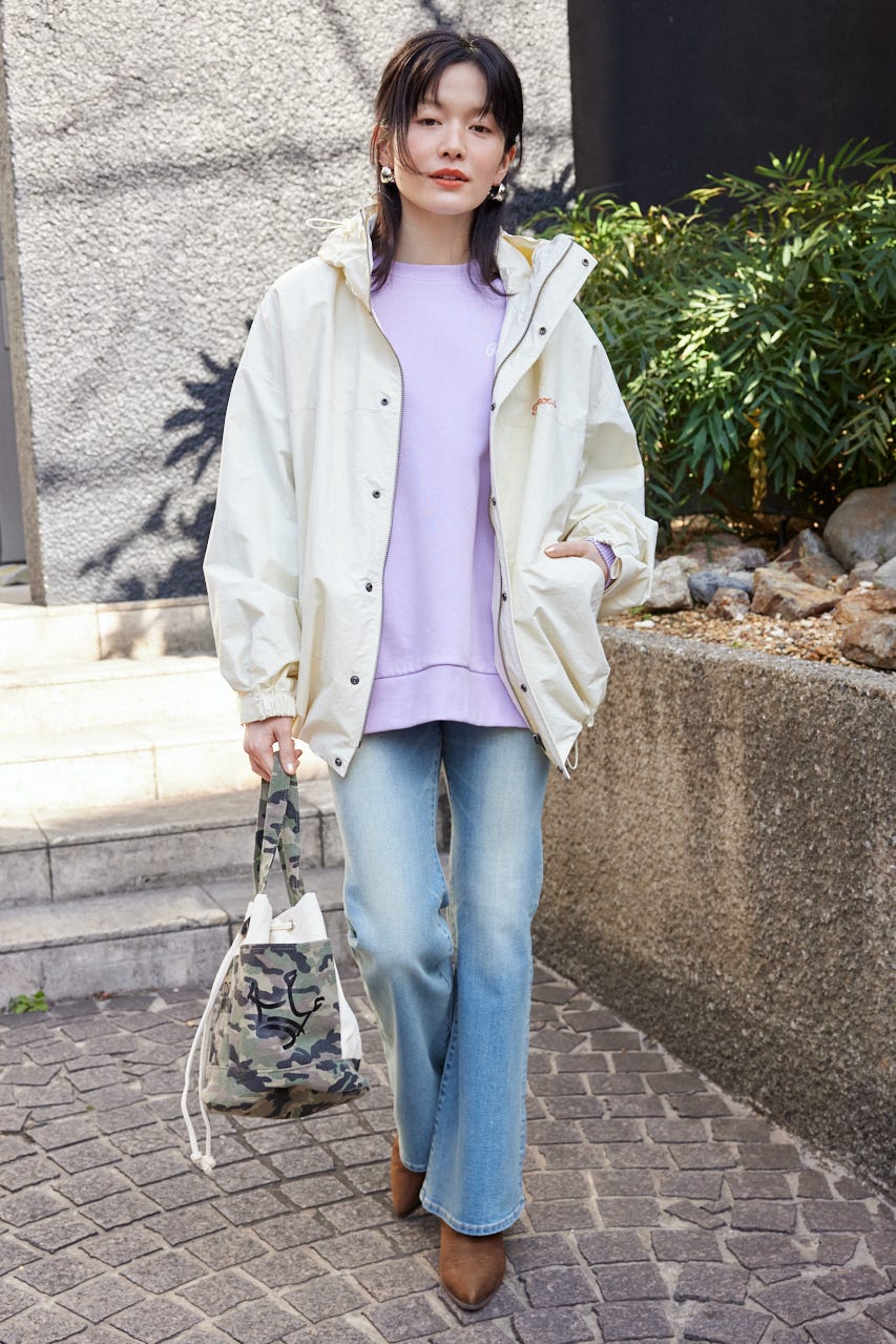 W/R バルーンマウンテンパーカー O/WHT FREE