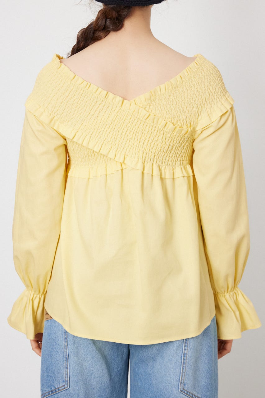 シャーリング2WAYトップス L/YEL FREE