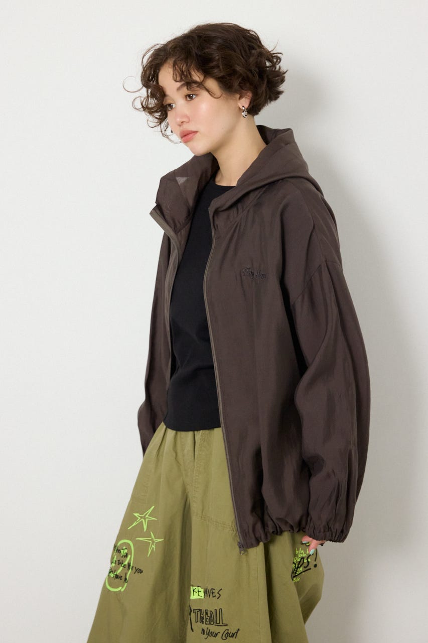 【SS先行アイテム】シアーフーディーブルゾン C.GRY FREE