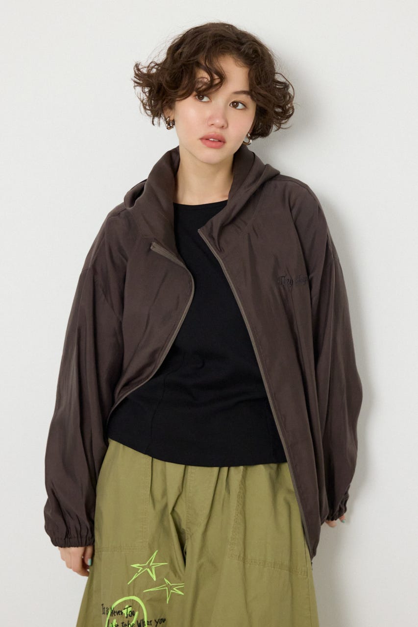 【SS先行アイテム】シアーフーディーブルゾン C.GRY FREE