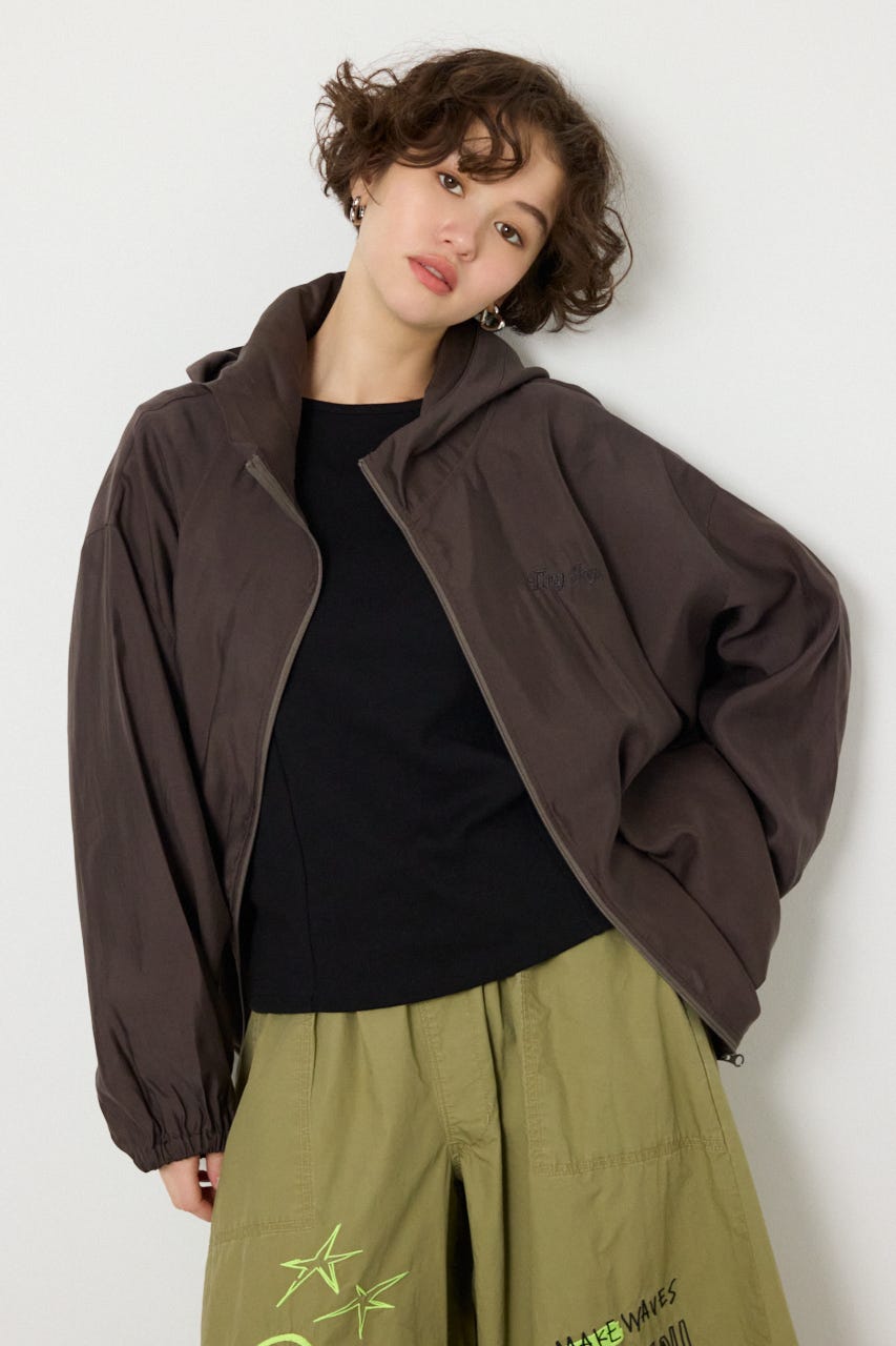 【SS先行アイテム】シアーフーディーブルゾン C.GRY FREE