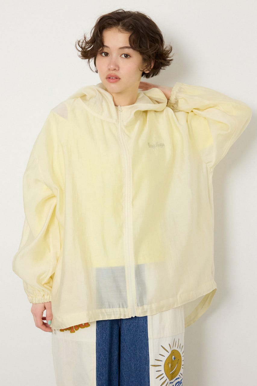 【SS先行アイテム】シアーフーディーブルゾン O/WHT FREE