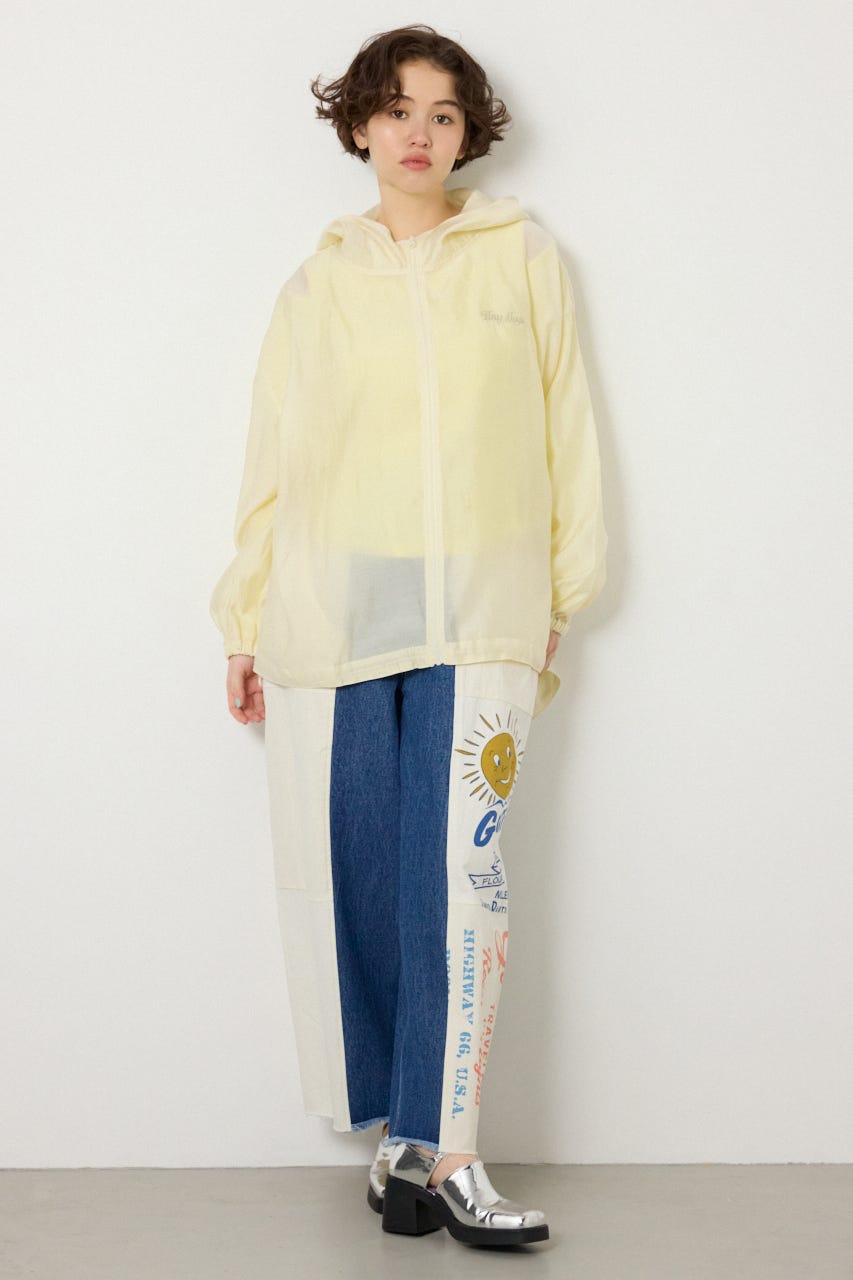 【SS先行アイテム】シアーフーディーブルゾン O/WHT FREE