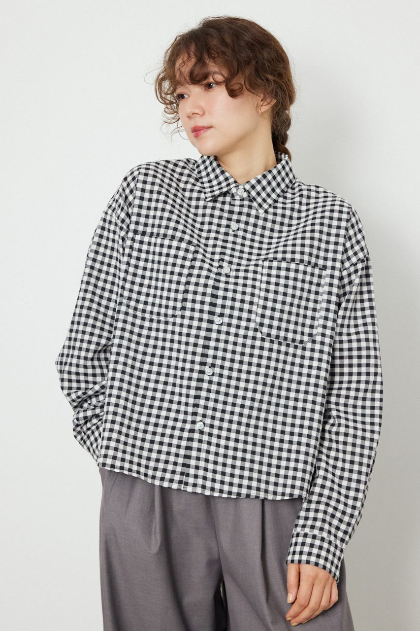 マルチパターンシャツ 柄BLK S