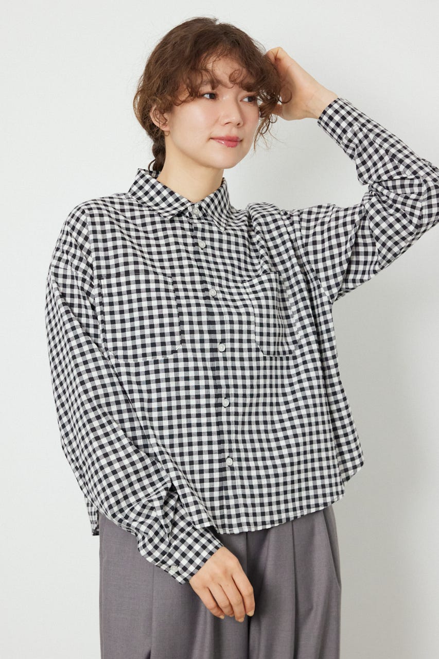 マルチパターンシャツ 柄BLK S