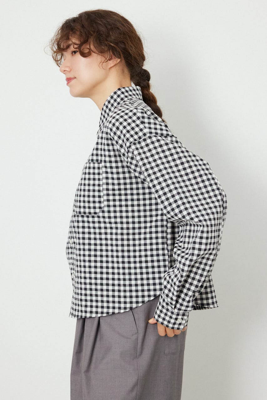 マルチパターンシャツ 柄BLK S