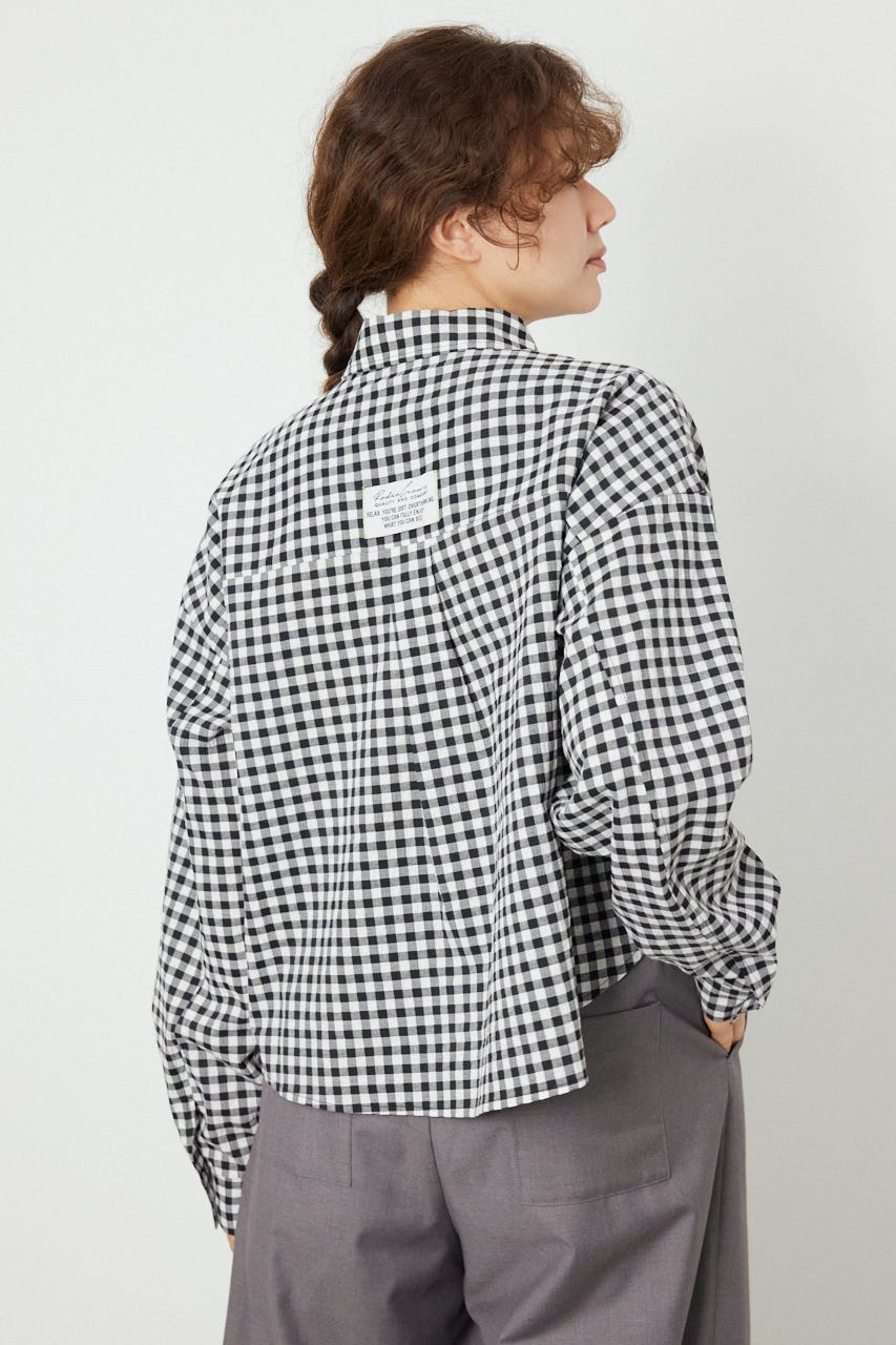 マルチパターンシャツ 柄BLK S