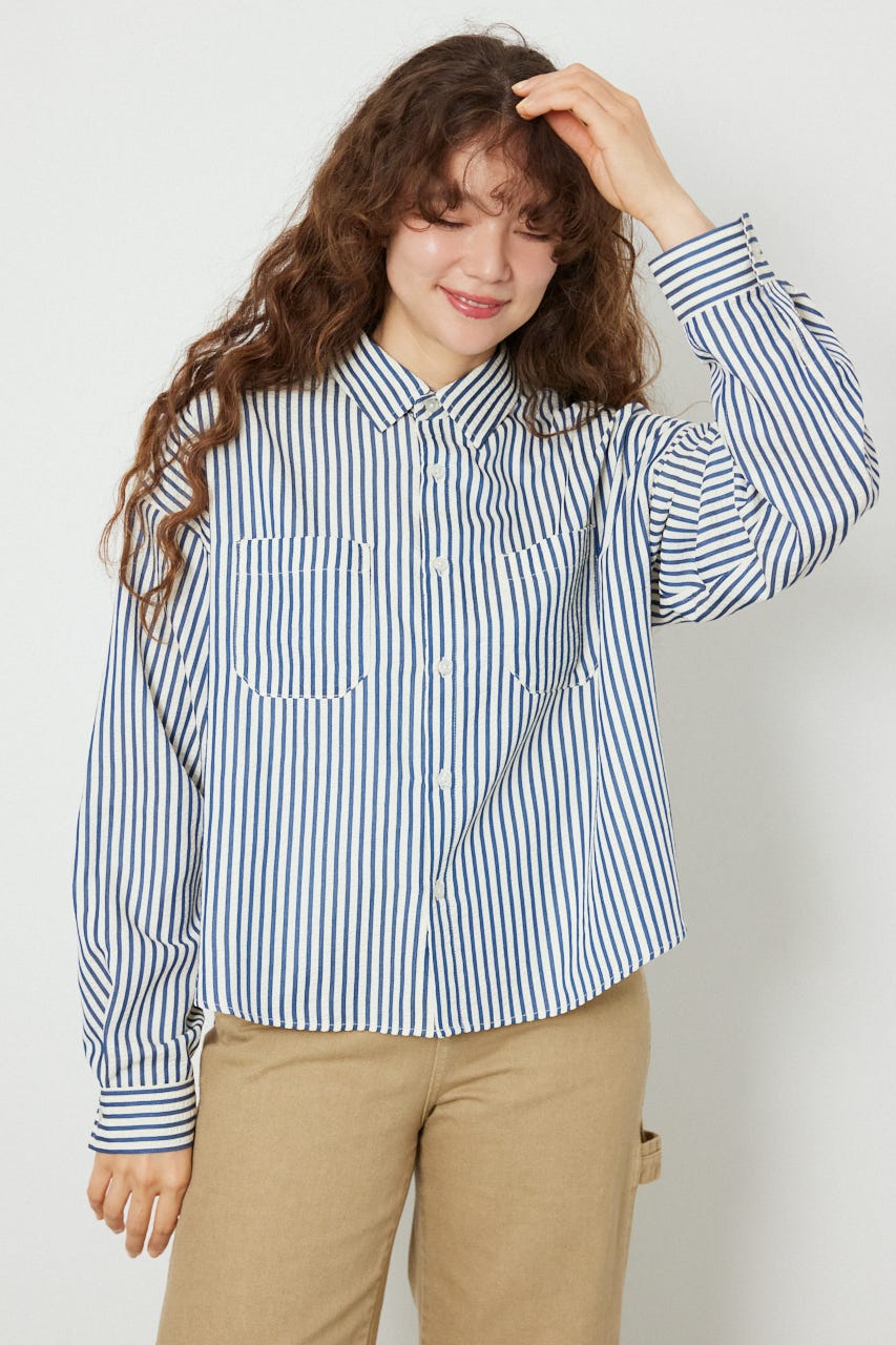 マルチパターンシャツ 柄NVY S