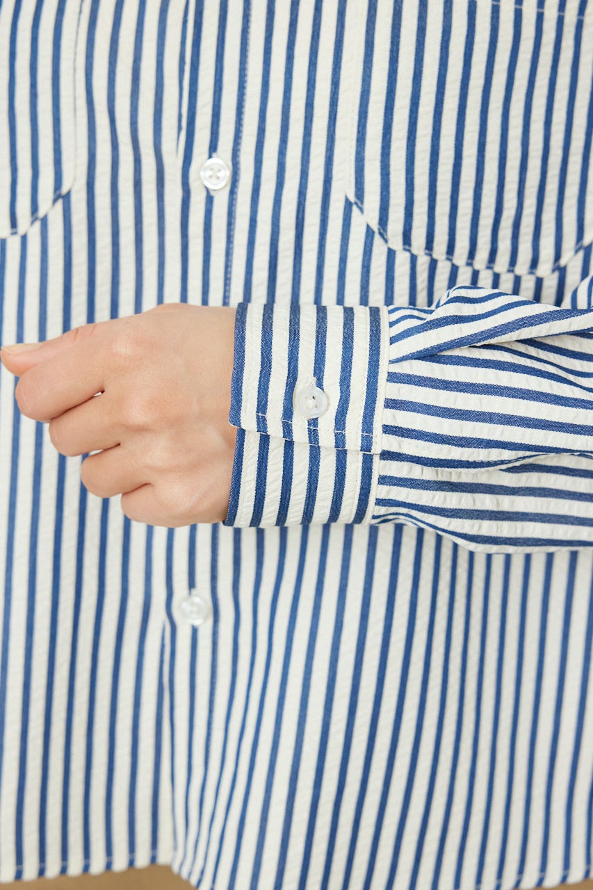 マルチパターンシャツ 柄NVY S