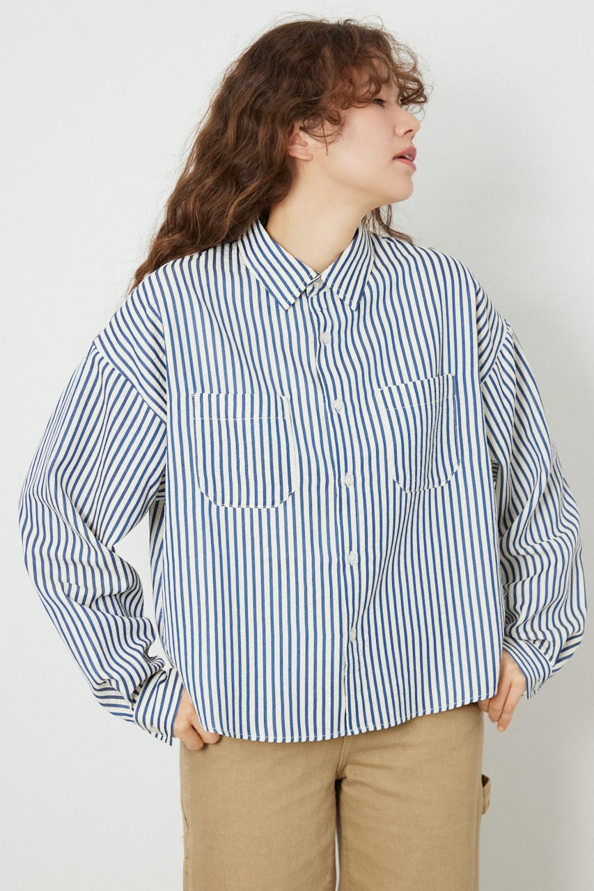 マルチパターンシャツ 柄NVY S