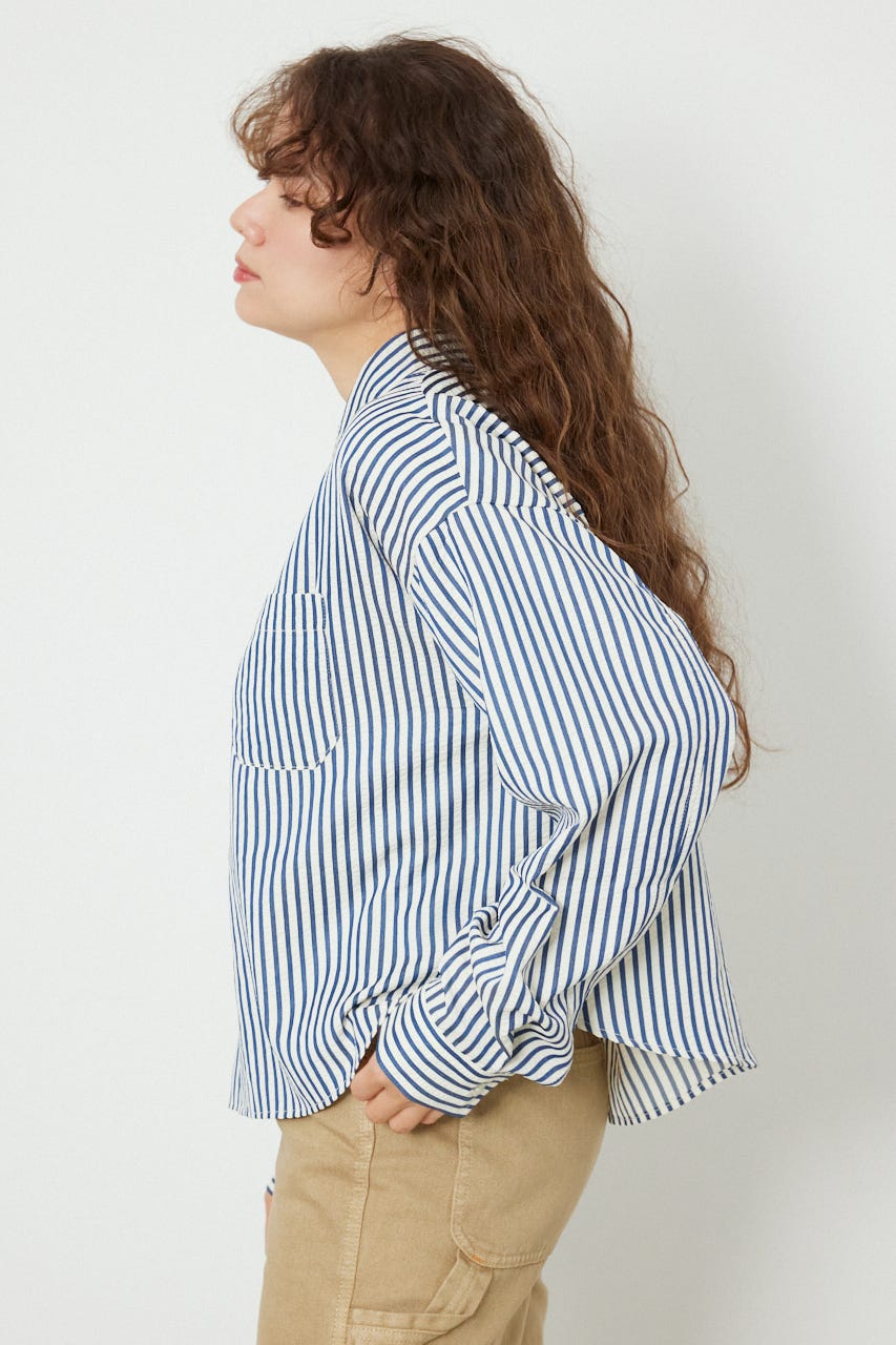 マルチパターンシャツ 柄NVY S