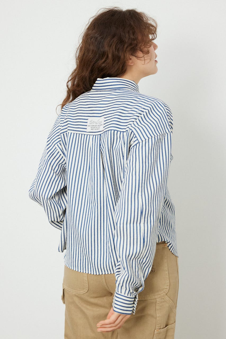 マルチパターンシャツ 柄NVY S