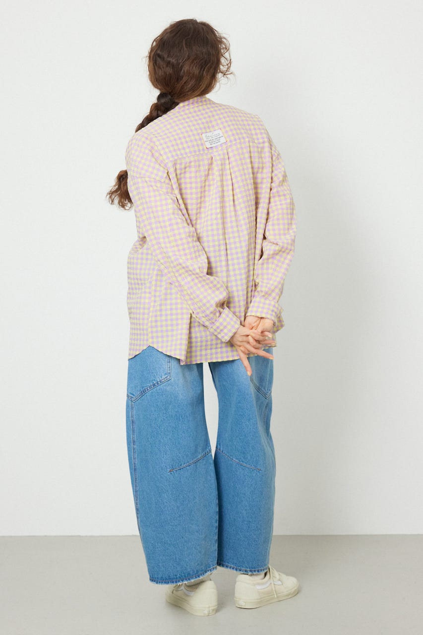 マルチパターンシャツ 柄PUR M