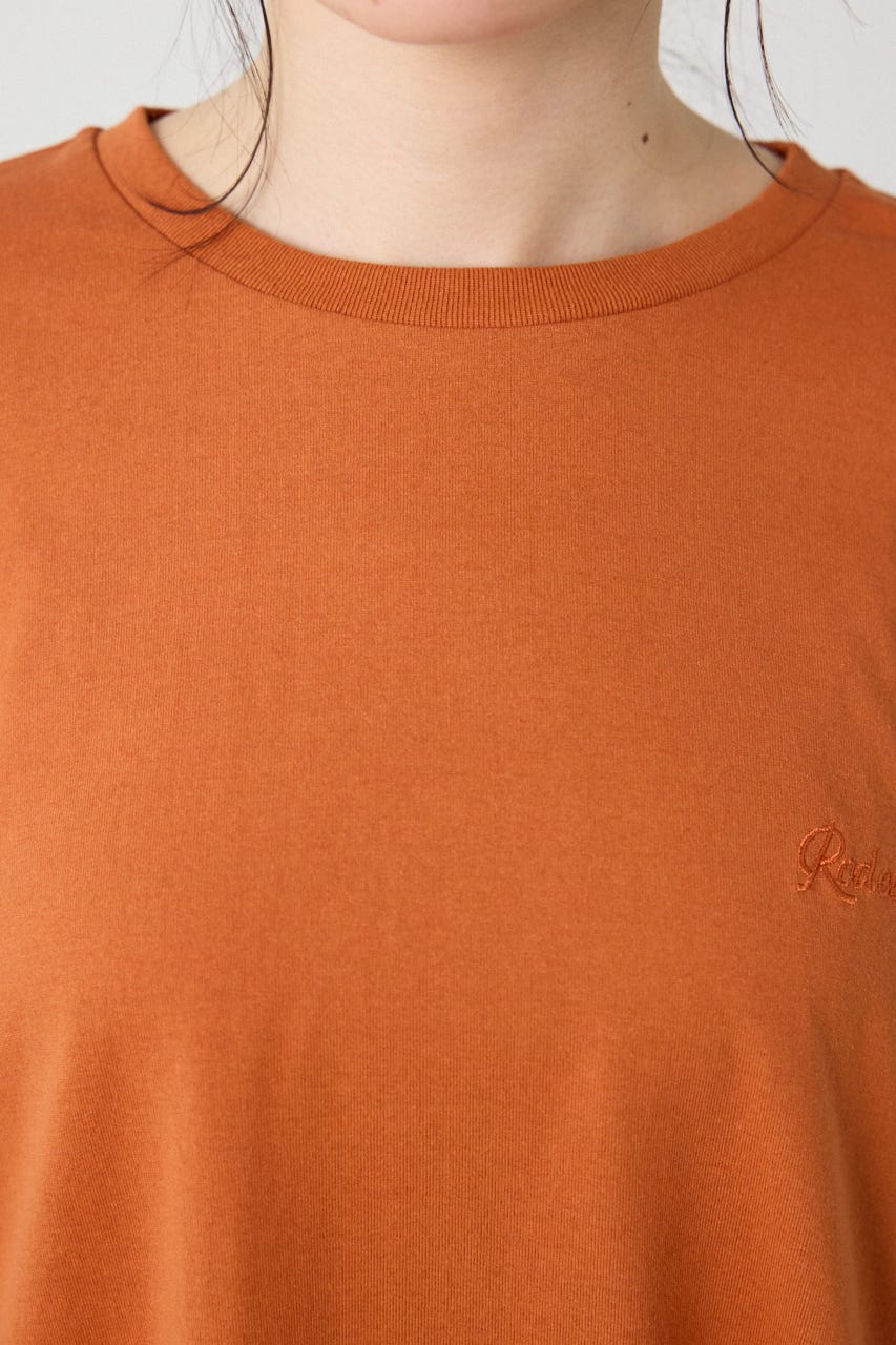 レーヨンクレープドッキングフリルトップス D/ORG FREE