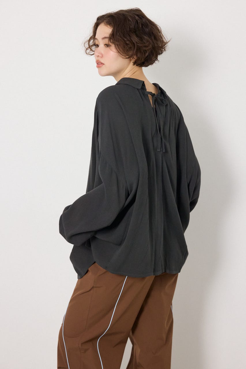 レーヨンクレープ2WAYシャツ C.GRY FREE