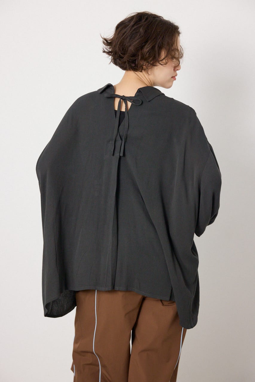 レーヨンクレープ2WAYシャツ C.GRY FREE