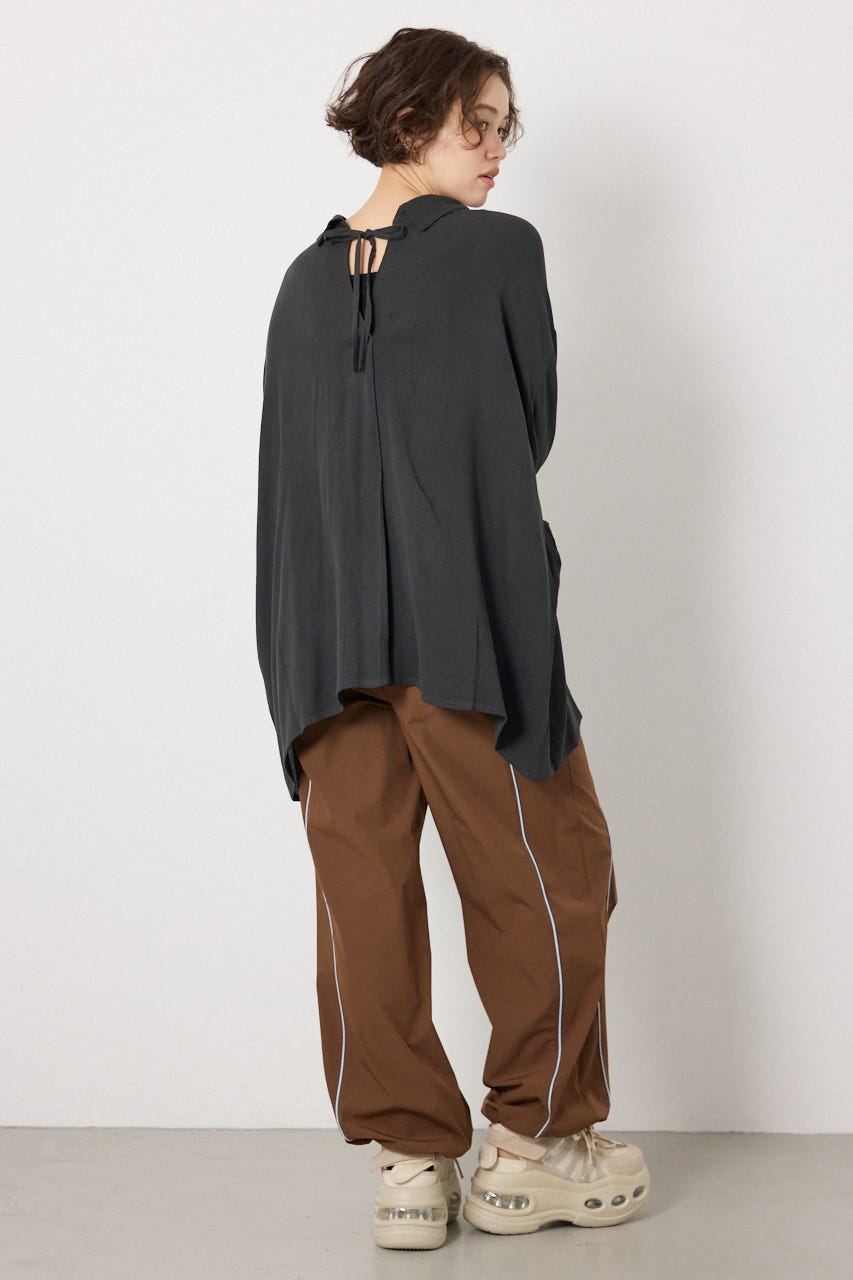 レーヨンクレープ2WAYシャツ C.GRY FREE