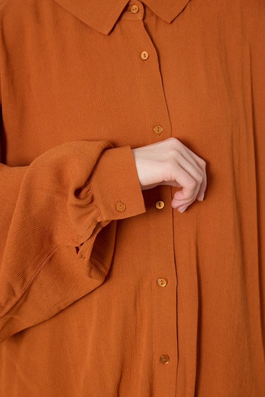 レーヨンクレープ2WAYシャツ D/ORG FREE