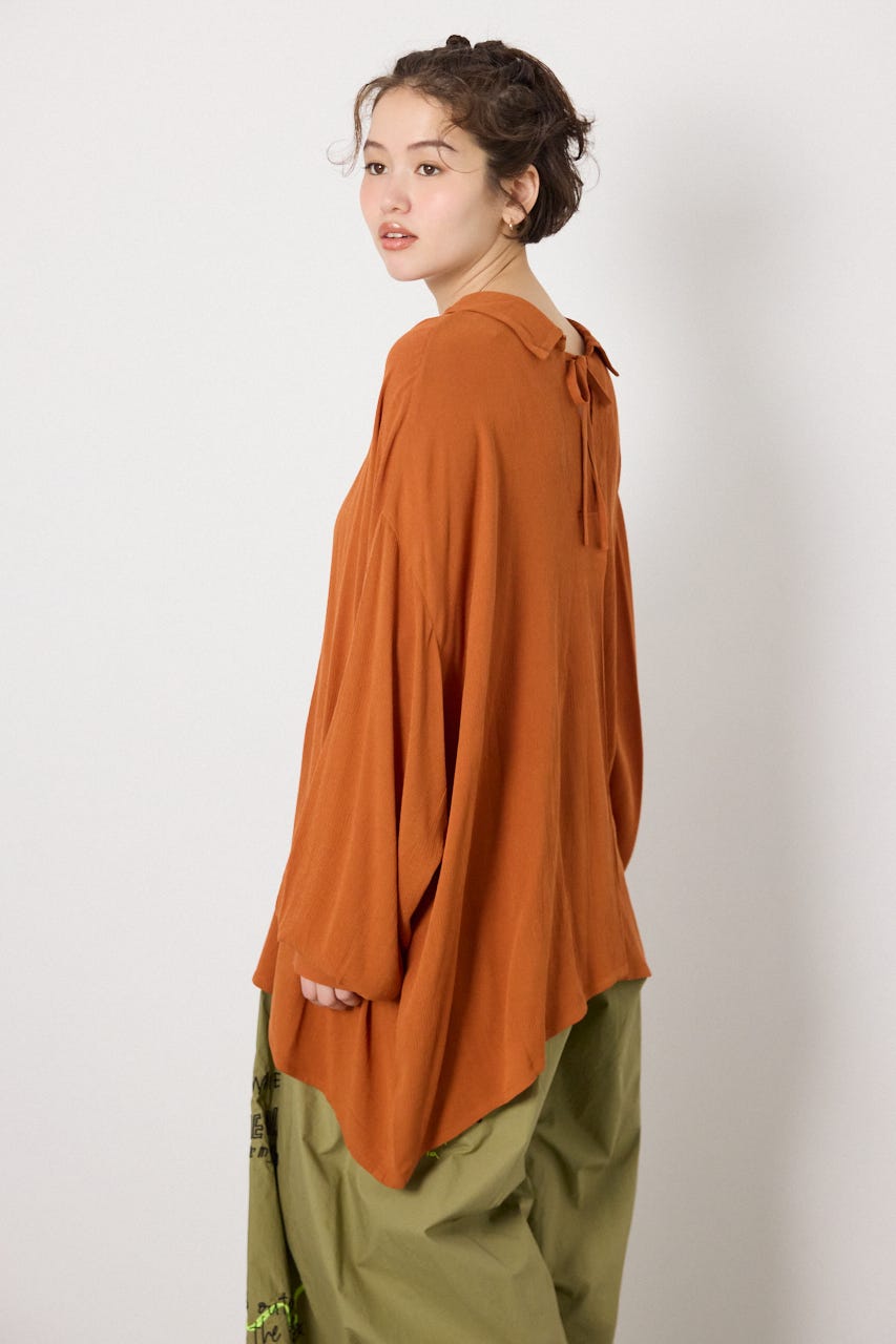レーヨンクレープ2WAYシャツ D/ORG FREE