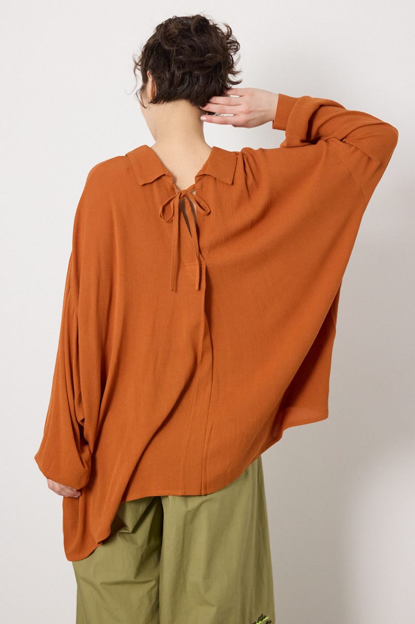 レーヨンクレープ2WAYシャツ D/ORG FREE