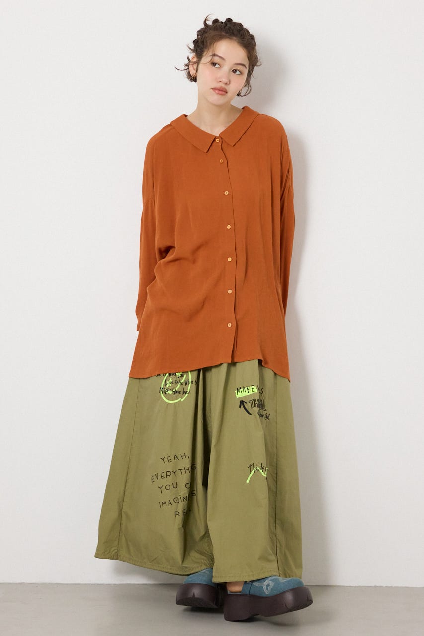 レーヨンクレープ2WAYシャツ D/ORG FREE