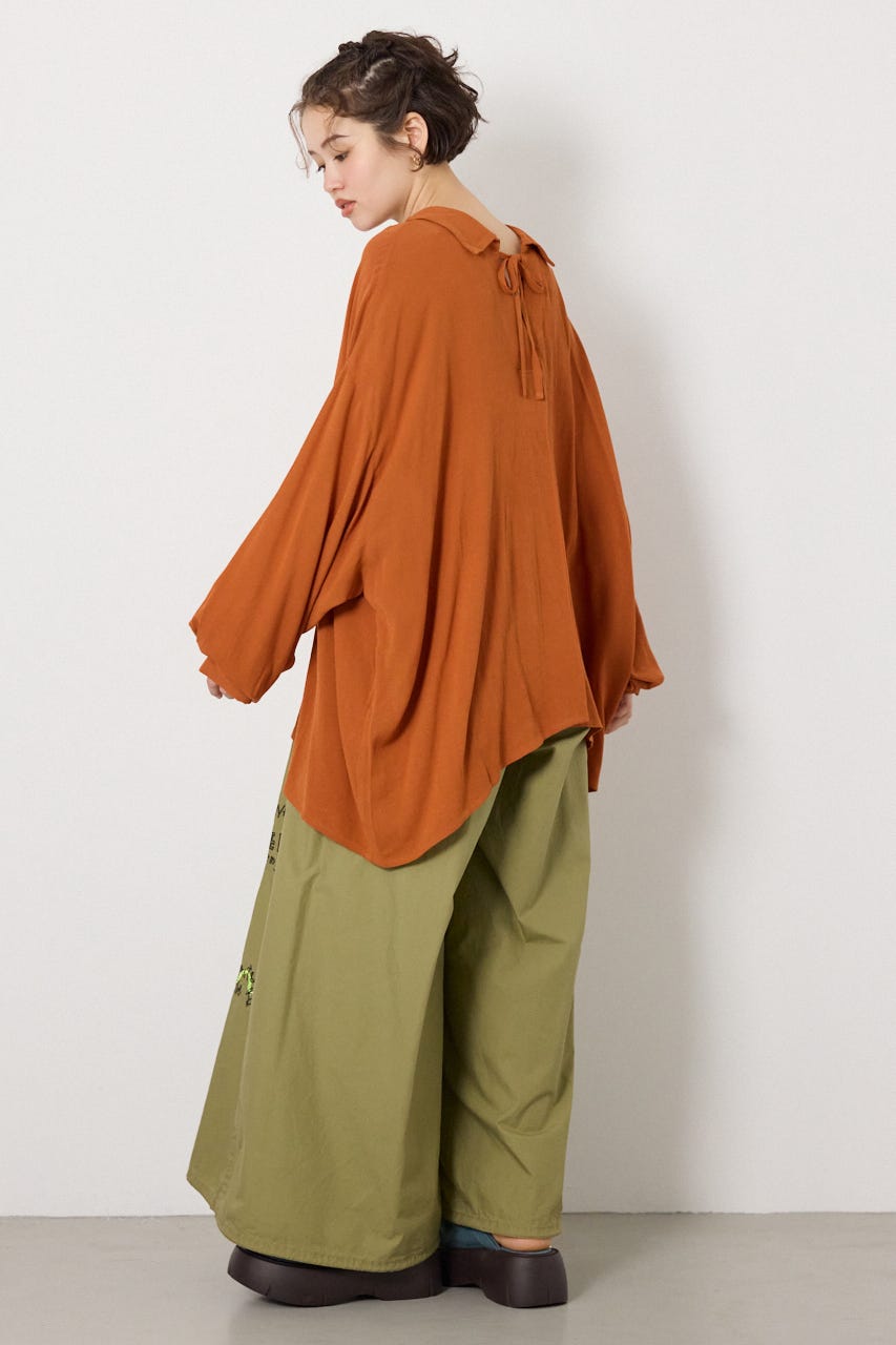 レーヨンクレープ2WAYシャツ D/ORG FREE