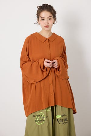 レーヨンクレープ2WAYシャツ