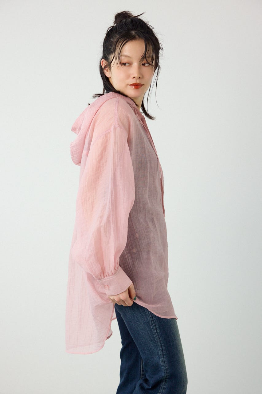 ワッシャーフーディーシャツ PNK FREE