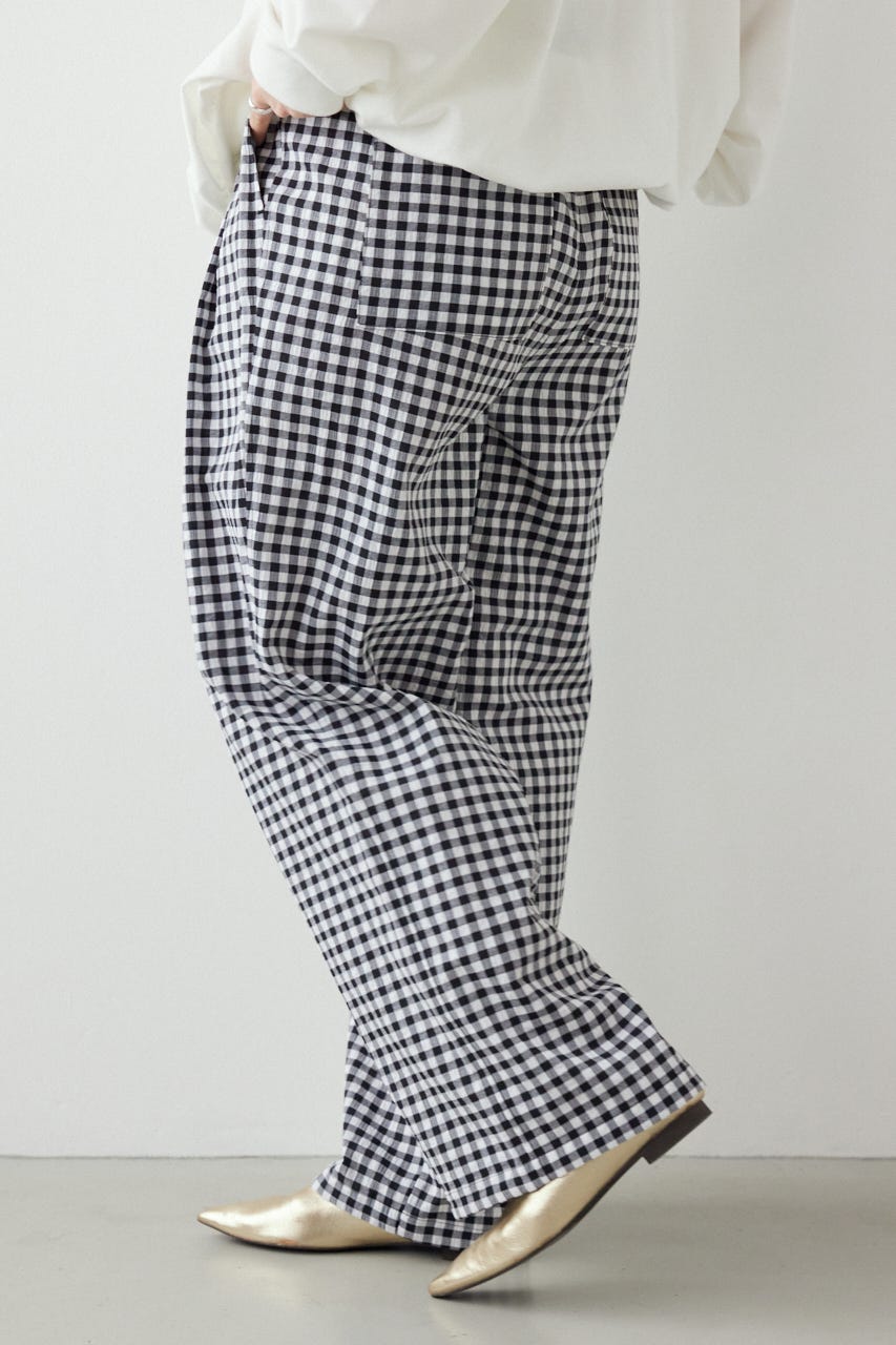 リラックスワイドパンツ 柄BLK FREE