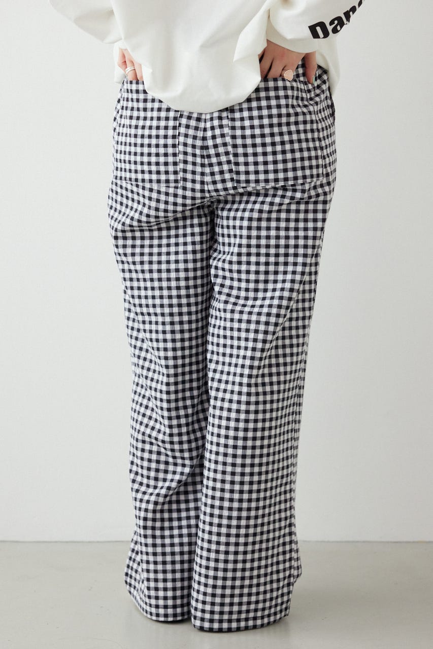 リラックスワイドパンツ 柄BLK FREE