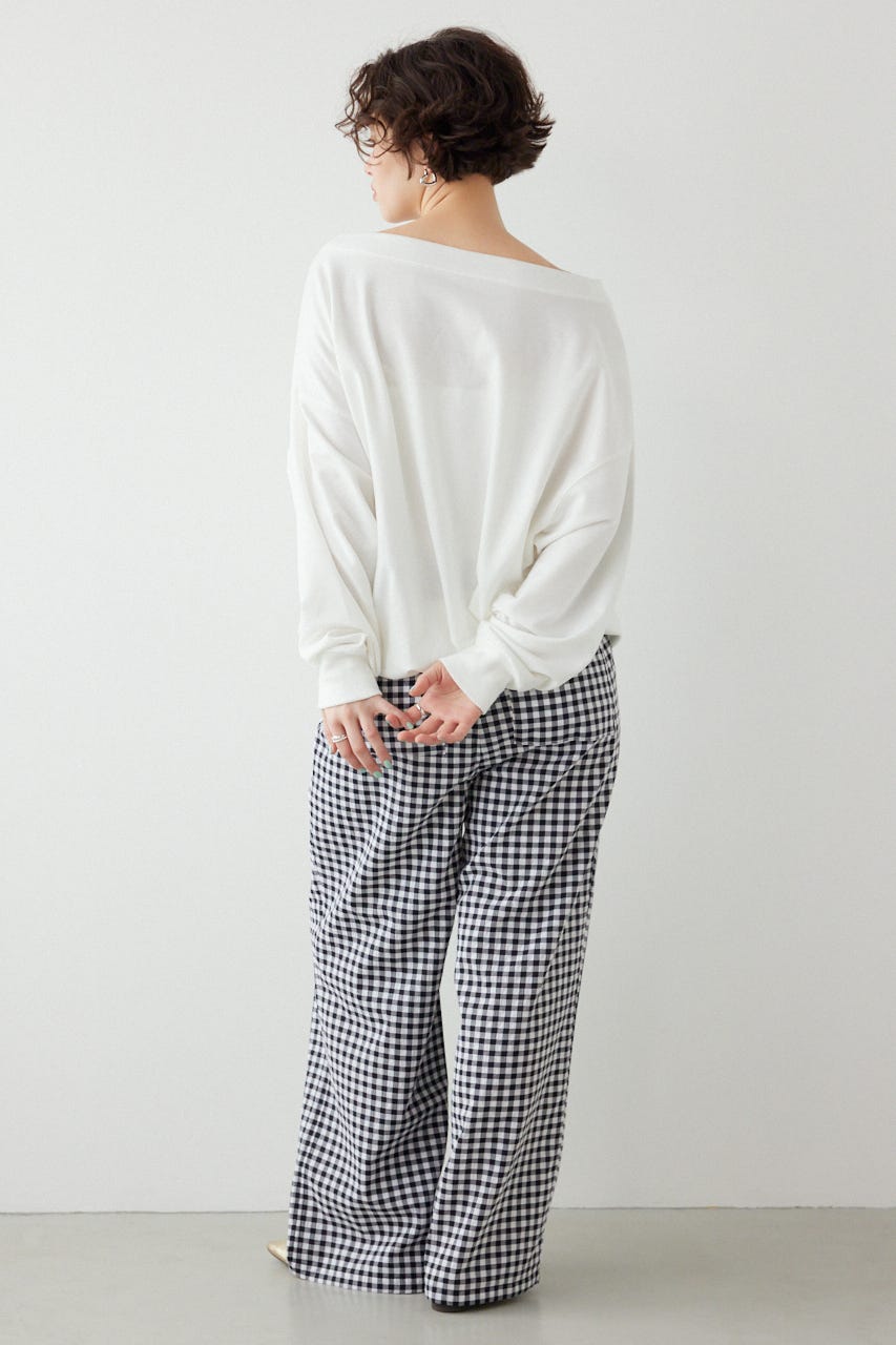 リラックスワイドパンツ 柄BLK FREE