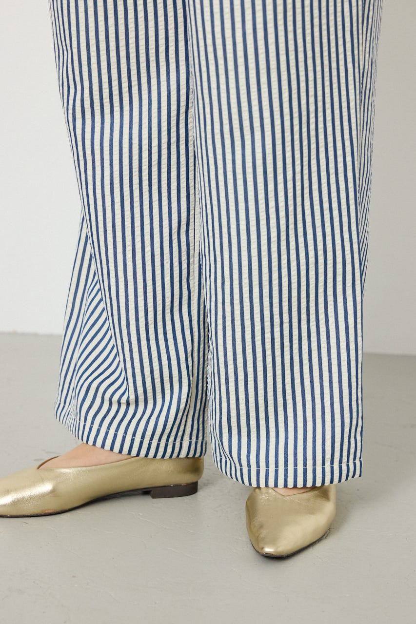 リラックスワイドパンツ 柄NVY FREE