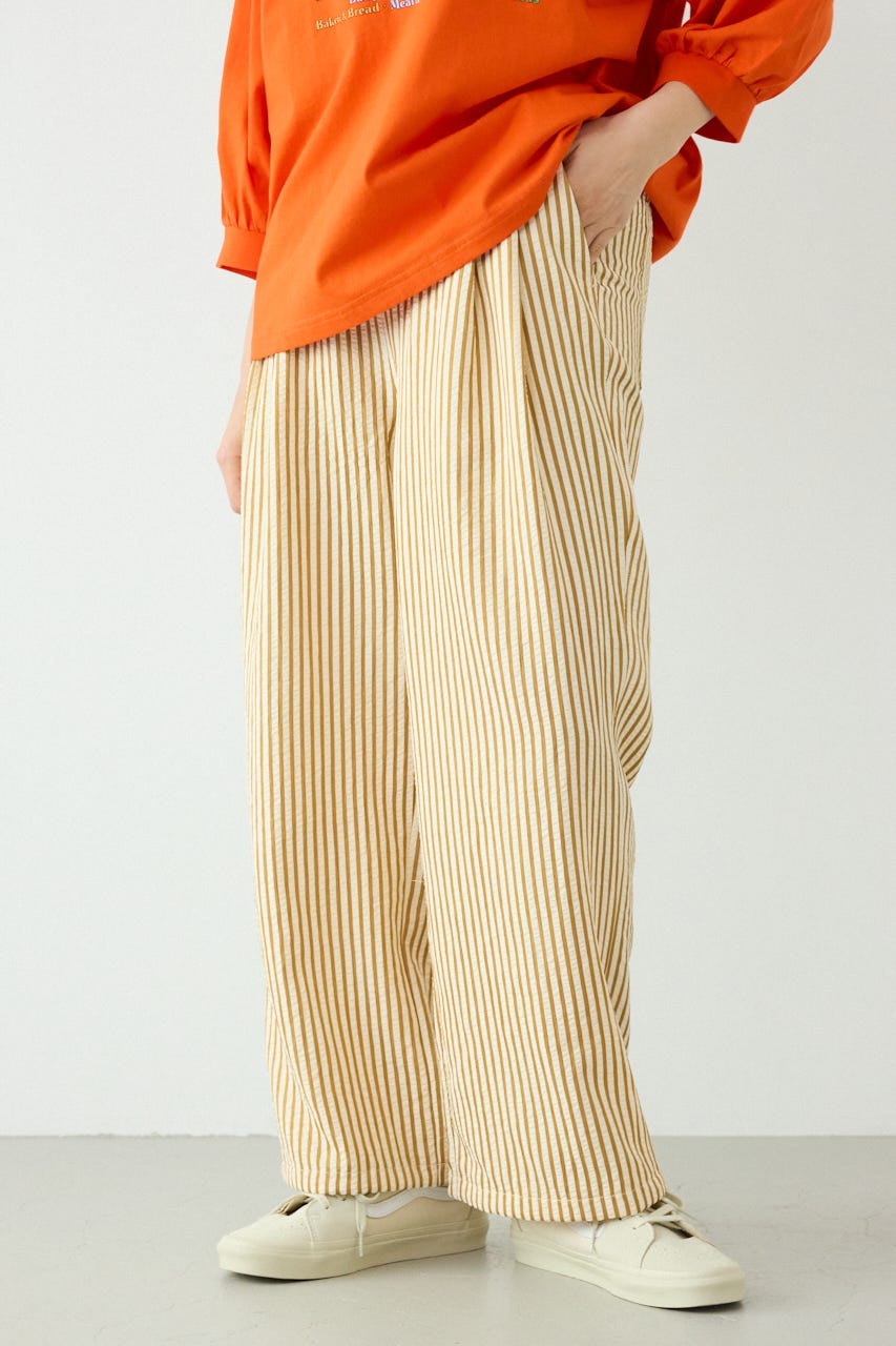 リラックスワイドパンツ 柄YEL FREE