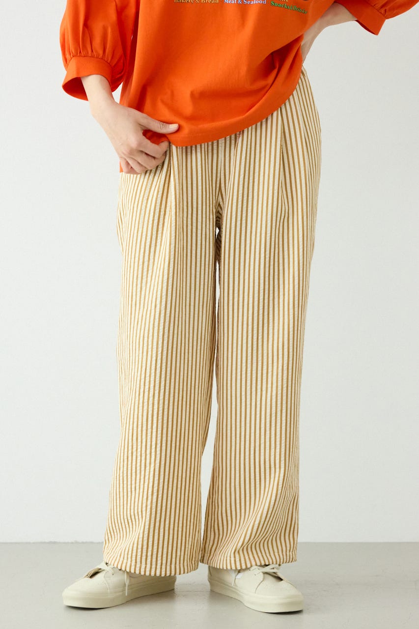 リラックスワイドパンツ 柄YEL FREE