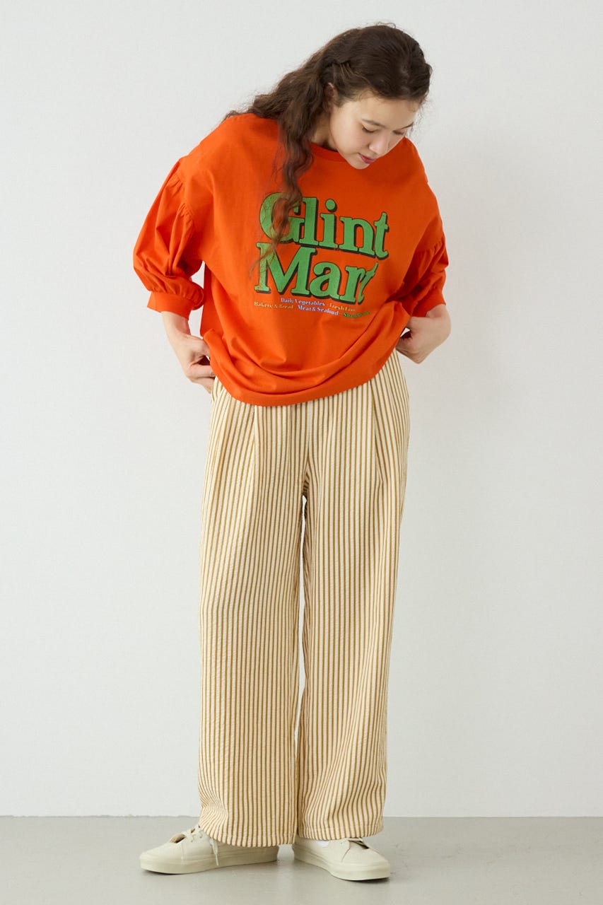 リラックスワイドパンツ 柄YEL FREE