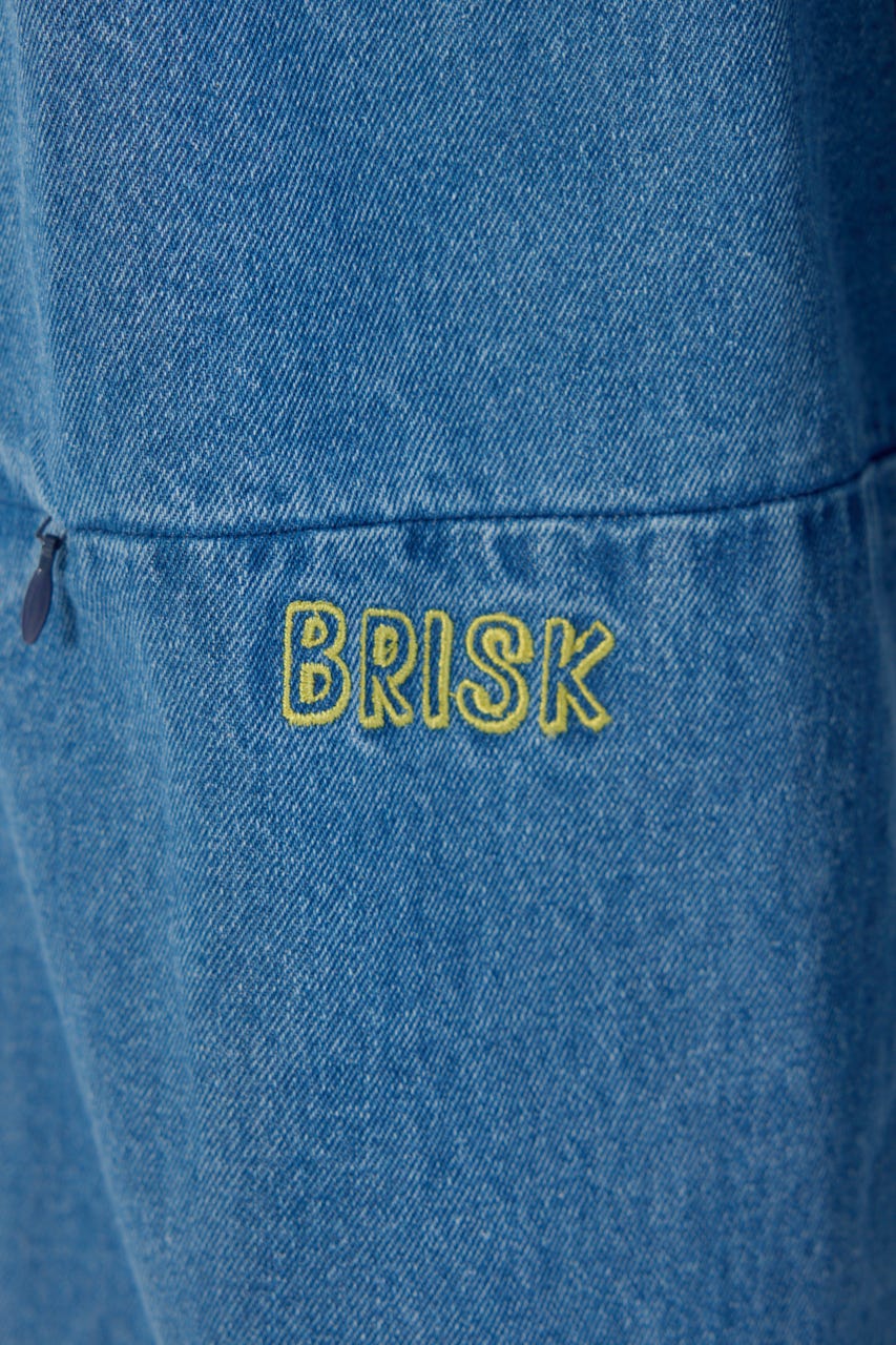 embroideryサイドジップパンツ BLU M