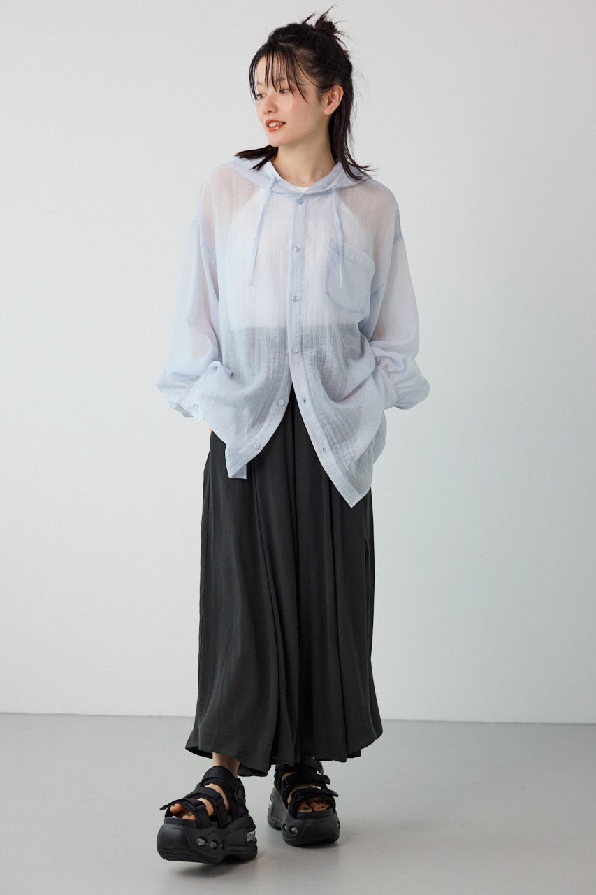 レーヨンクレープリラックススカーチョ C.GRY FREE