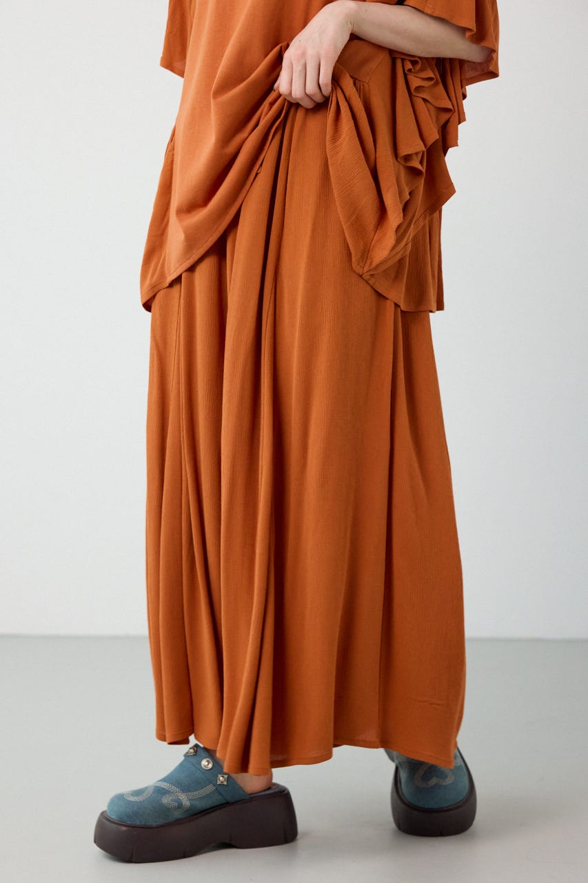 レーヨンクレープリラックススカーチョ D/ORG FREE