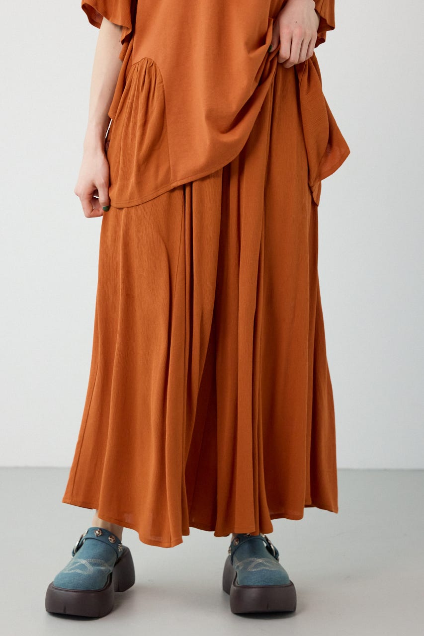 レーヨンクレープリラックススカーチョ D/ORG FREE