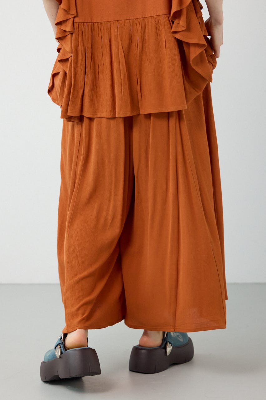 レーヨンクレープリラックススカーチョ D/ORG FREE