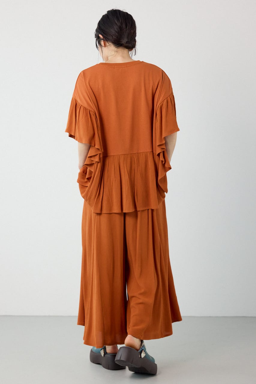 レーヨンクレープリラックススカーチョ D/ORG FREE