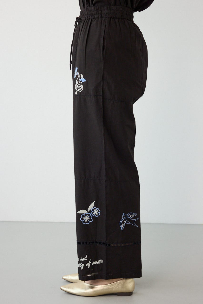 INDIA EMBROIDERYパンツ BLK FREE