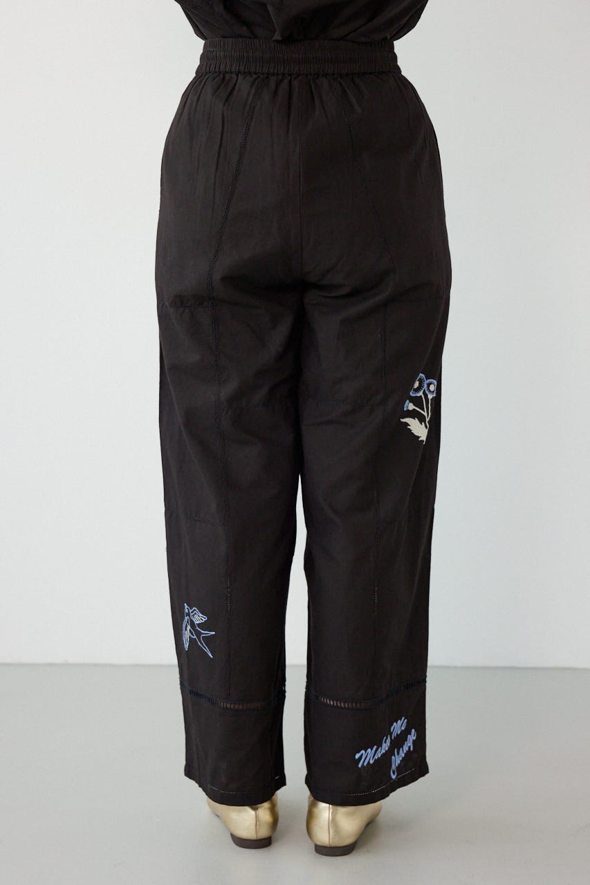INDIA EMBROIDERYパンツ BLK FREE