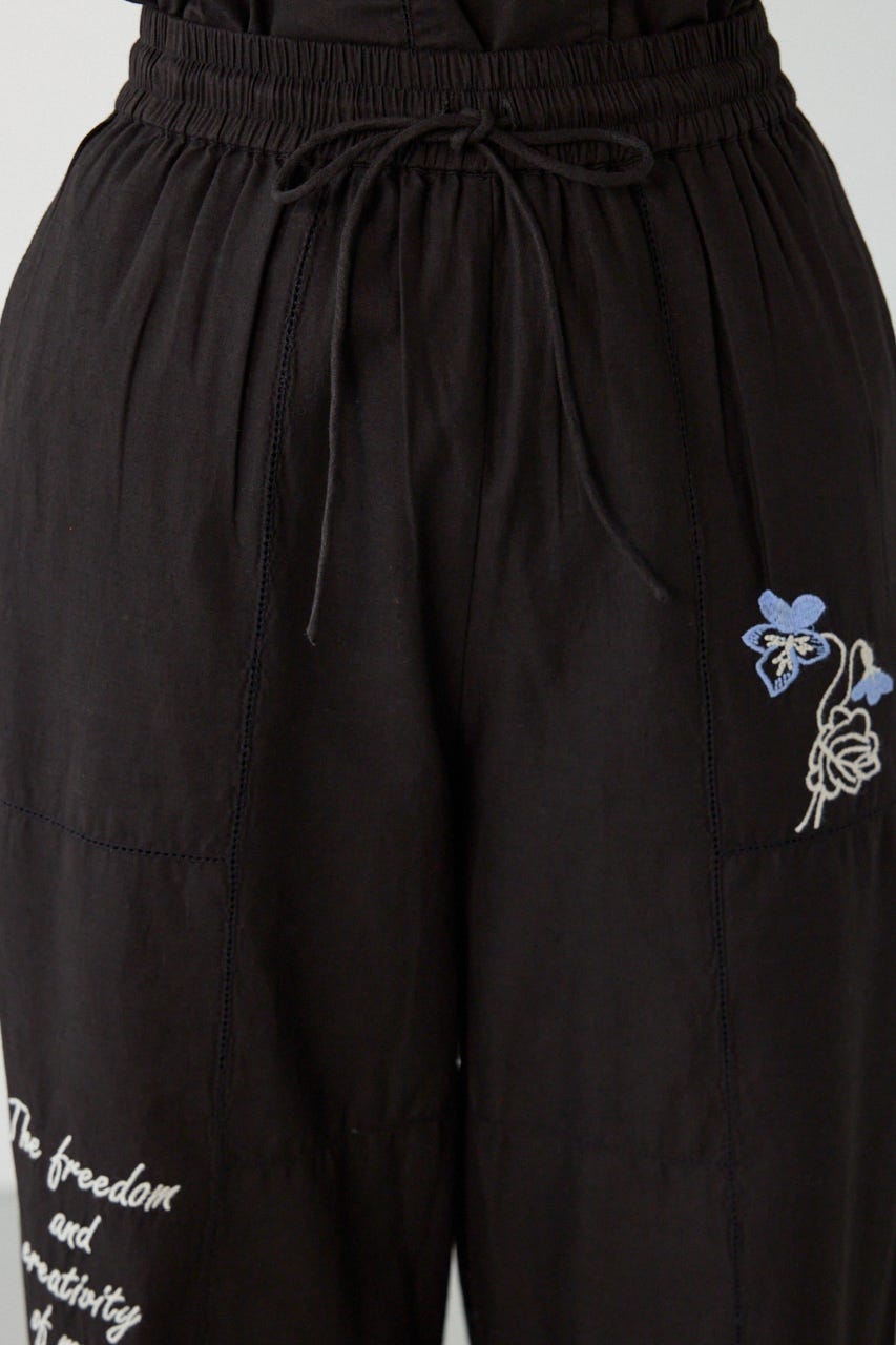 INDIA EMBROIDERYパンツ BLK FREE
